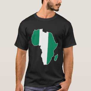 Nigerias Pride Nigeria Flag Afrika Karte T - Shirt