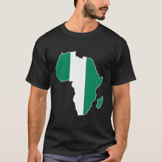 Nigerias Pride Nigeria Flag Afrika Karte T - Shirt