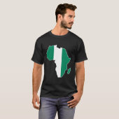 Nigerias Pride Nigeria Flag Afrika Karte T - Shirt (Vorne ganz)