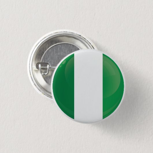 Nigerias Round-Icon-Flagge Button (Vorne & Hinten)