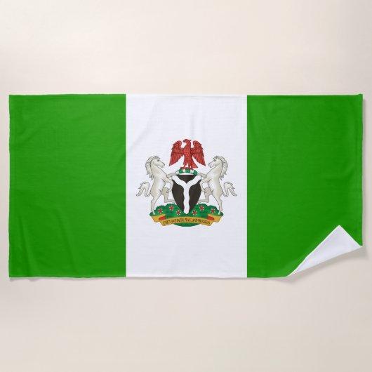 Nigerias Wappen Strandtuch (Vorderseite)