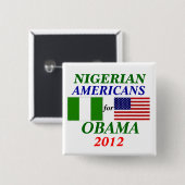 Nigerische Amerikaner für Obama Button (Vorne & Hinten)