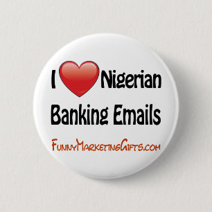 Nigerischer Bankwesen-E-Mail-Spaß Button