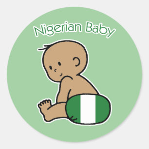 Nigerisches Baby Runder Aufkleber