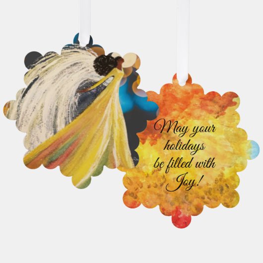 Night Angel Paper Ornament Karte (Vorderseite/Rückseite)