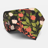 Night Apple Tree Orchard Blumengarten Muster Krawatte (Gerollt)