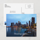 Night at Navy Pier Denken Sie an Sie Postkarte (Vorne/Hinten)