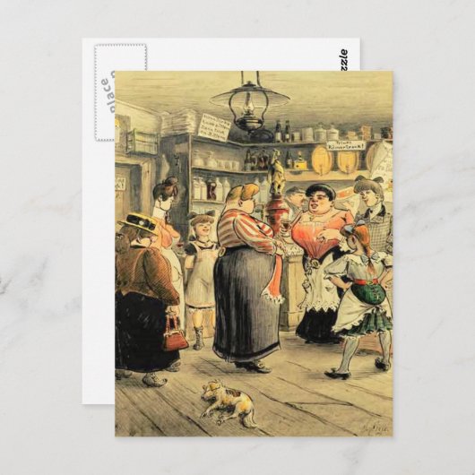 Night at the Pub Postkarte (Vorne/Hinten)