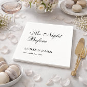 Night Before Black & White Simple Probe Dinner Serviette