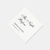 Night Before Black & White Simple Probe Dinner Serviette (Ecke)