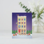 Night Before Christmas Einladung (Stehend Vorderseite)