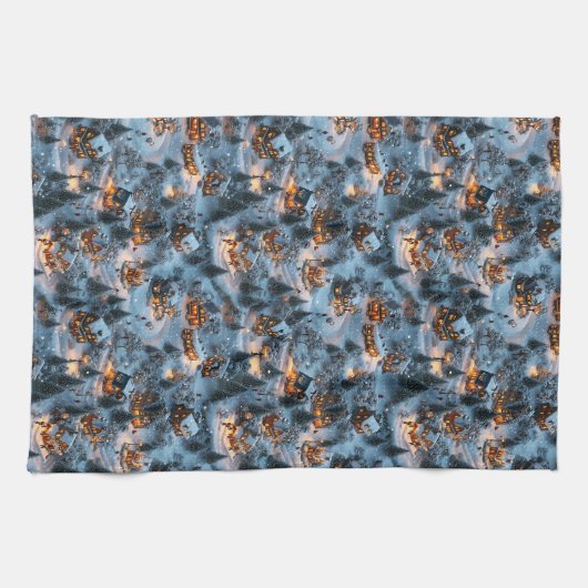 Night Before Christmas - Twilight Serenity Geschirrtuch (Horizontal)