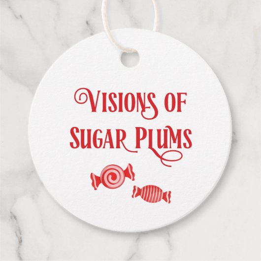 Night Before Christmas Visions of Sugar Plums Geschenkanhänger (Vorderseite)