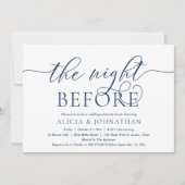 Night Before, Navy Blue, Probe Dinner Einladung (Vorderseite)