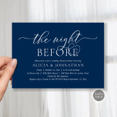 Night Before, Navy Blue, Probe Dinner Einladung