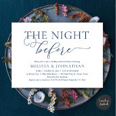 Night Before, Navy Blue, Probe Dinner Einladung