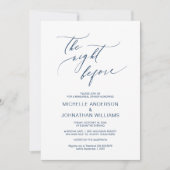 Night Before, Navy Blue, Probe Dinner Einladung (Vorderseite)