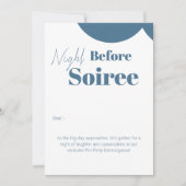 Night Before Soiree White Minimal Design Einladung (Vorderseite)