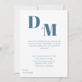 Night Before Soiree White Minimal Design Einladung (Rückseite)