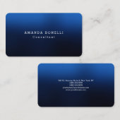 Night Blue Beruflich Minimalistisch Modernes Schli Visitenkarte (Vorne/Hinten)
