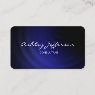 Night Blue Beruflich Stylish Script Trendy Visitenkarte