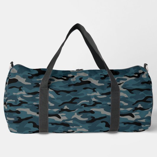 Night Blue Camouflage Camouflage Duffle Bag (Vorderseite)