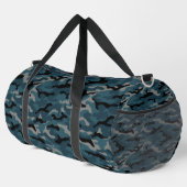 Night Blue Camouflage Camouflage Duffle Bag (Rechte Ecke)