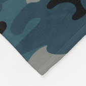 Night Blue Camouflage Camouflage Fleecedecke (Ecke)