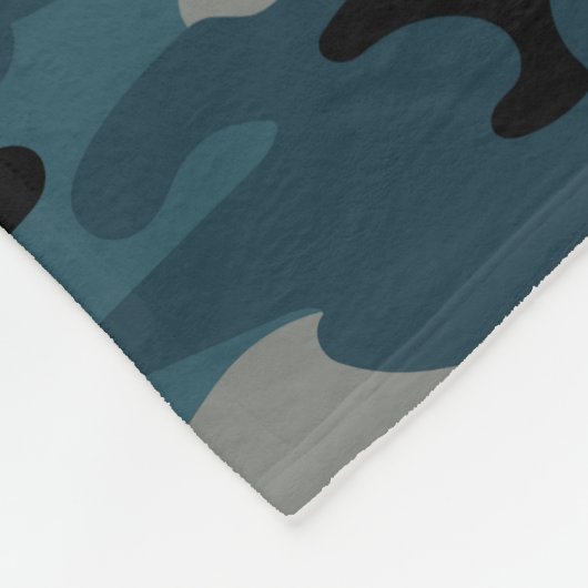 Night Blue Camouflage Camouflage Fleecedecke (Ecke)