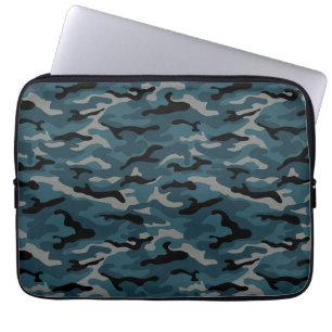 Night Blue Camouflage Camouflage Laptopschutzhülle