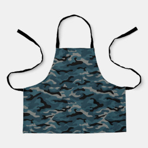 Night Blue Camouflage Camouflage Schürze