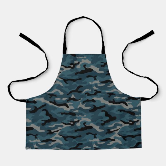 Night Blue Camouflage Camouflage Schürze (Vorderseite)