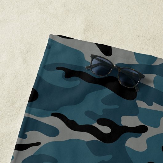 Night Blue Camouflage Camouflage Strandtuch (Beispiel)