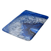 Night Blue Indigo Agate Mineral Quarz Gemstone Badematte (Schrägansicht)