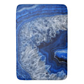 Night Blue Indigo Agate Mineral Quarz Gemstone Badematte (Vorderseite Vertikal)