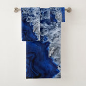 Night Blue Indigo Agate Mineral Quarz Gemstone Badhandtuch Set (Insitu)