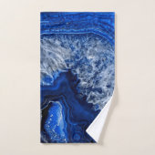 Night Blue Indigo Agate Mineral Quarz Gemstone Badhandtuch Set (Handtuch)