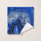 Night Blue Indigo Agate Mineral Quarz Gemstone Badhandtuch Set (Waschlappen)