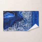 Night Blue Indigo Agate Mineral Quarz Gemstone Badhandtuch Set (Handtuch)