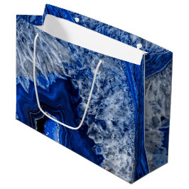 Night Blue Indigo Agate Mineral Quarz Gemstone Große Geschenktüte