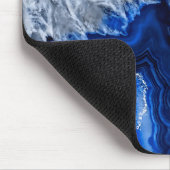 Night Blue Indigo Agate Mineral Quarz Gemstone Mousepad (Ecke)