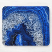Night Blue Indigo Agate Mineral Quarz Gemstone Mousepad (Vorne)