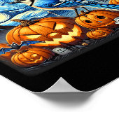 Night Blue Jay Halloween Poster (Ecke)