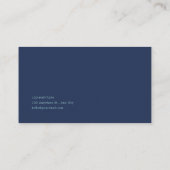 Night Blue Peony Floral and Celestial Lake Frame Visitenkarte (Rückseite)