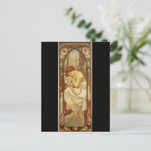 Night - by Alphonse Mucha Postkarte (Stehend Vorderseite)