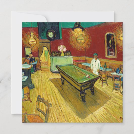 Night Café - Vincent van Gogh Gemälde Art Karte (Vorderseite)