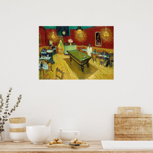 Night Café - Vincent van Gogh Gemälde Art Poster (Küche)