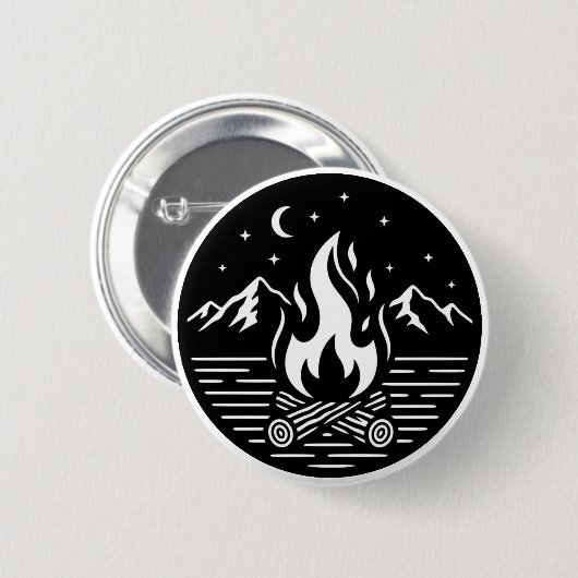 Night Campfire Adventure Pin Button (Vorne & Hinten)