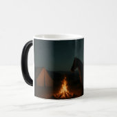 Night Campfire Mug - Western Camping Design Verwandlungstasse (Vorderseite Links)