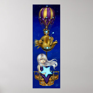 Night Chariot ART PRINT Steampunk Feen Fantasie Poster